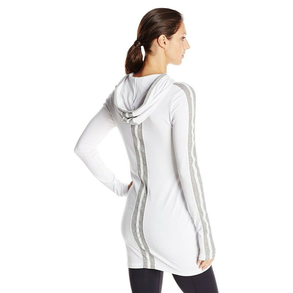 Blanc Noir Long Sleeve Hooded Racer Tunic